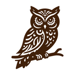 owl illustration vector flat design