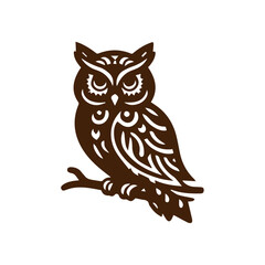 owl illustration vector flat design