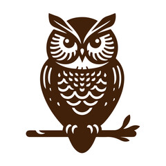 owl illustration vector flat design