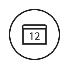 Calendar Basic User Interface Essential Set. Line Outline Icons. For App, Web, Print. Editable Stroke. 