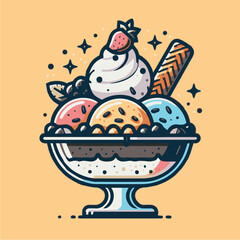 Vibrant Vectors of Ice Cream