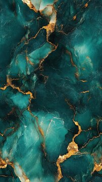 Seamless marble pattern in deep teal with soft gold veins, [Abstract Background Marble], [Vibrant and sophisticated]