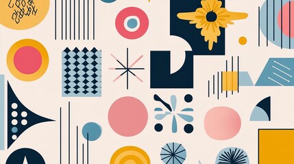 Craft eye-catching designs with this comprehensive set of vector shapes! Showcasing bold geometric patterns, simple figures, stars, flowers, and circles, this collection brings a contemporary 