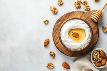 Healthy Yogurt with Honey and Nuts