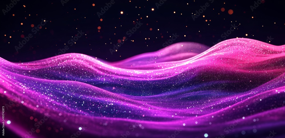Poster the futuristic technology wave. abstract digital background. big data visualization.