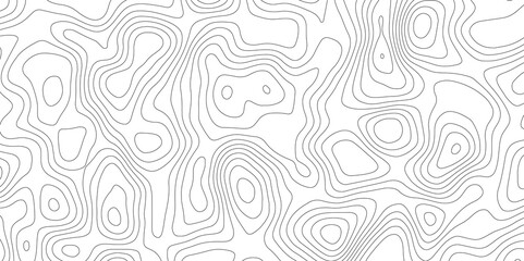 Fototapeta premium Abstract seamless pattern with lines and stylized height of the topographic contour in lines and topo graphic map design. Cartography, topology, or terrain path concept. 