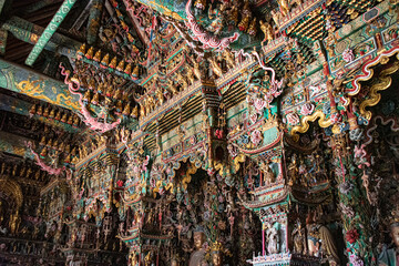 Gilded sculptures & painted statues art of the Ming and Qing Dynasties in Minor Western Heaven Mahavira Temple, Linfen, Shanxi Province, China - a famous ancient building in the game Black Myth Wukong