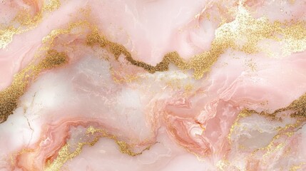 Fototapeta premium Seamless marble texture in soft pink with gold accents, [Abstract Background Marble], [Delicate and luxurious]