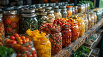 Capture the excitement of a local food swap event where