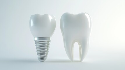 Human dentition anatomy: healthy teeth and dental implants