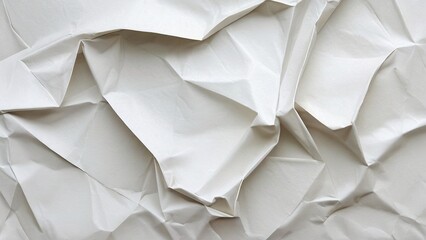 Obraz premium White crumpled paper texture background.