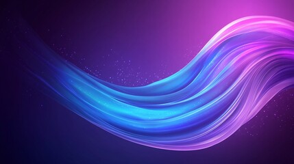 Fototapeta premium Soft flowing waves of blue and purple light creating a serene and dreamlike atmosphere.