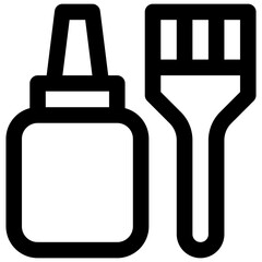 Hair dye. Editable stroke vector icon.