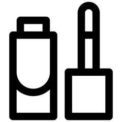 Lip gloss. Editable stroke vector icon.