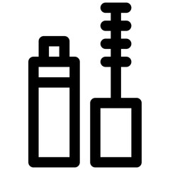 Mascara. Editable stroke vector icon.