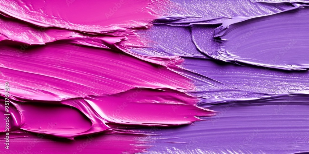 Wall mural vibrant abstract brushstrokes: pink and purple acrylic texture for creative design. elegant minimali