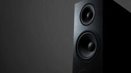 Black Speaker with Two Woofers