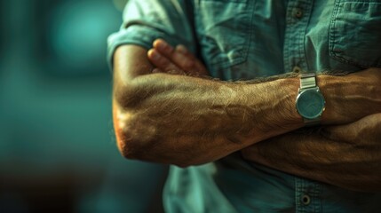 Close-up of a person's arm with a small scar, showing the natural texture and unique marking. The background is softly blurred to emphasize the arm.