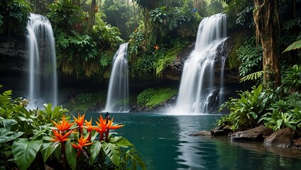 Fototapeta premium waterfall in the forest
