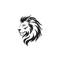 Obraz premium Minimalist Lion Head Vector Logo Inside Circle for Powerful Animal Symbol and Brand Identity
