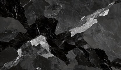 Obraz premium Dark Marble Texture With Intricate Veining Patterns