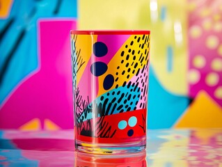 Obraz premium Vibrant Abstract Glass Against Colorful Background