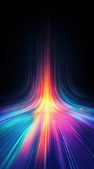 Fototapeta premium Abstract light speed effect on black background.