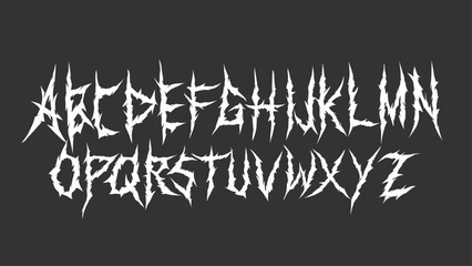 abstract metal font type style vector