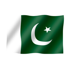 Pakistan national flag flying beautifully