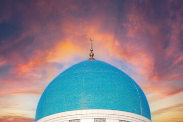 Dome of the mosque against the sky in Tashkent, Uzbekistan