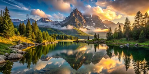  Majestic Alpine Landscape Unfolds