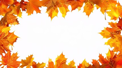 Stunning Autumn Orange Leaves Illustration Background: A Warm and Captivating Visual Treat. Showcasing the Beauty and Charm of Seasonal Colors.
