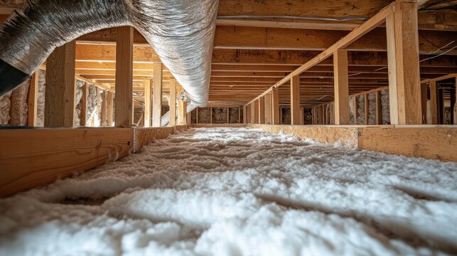Insulated Crawlspace of a House