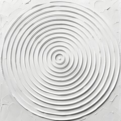 Obraz premium Concentric Monochrome Circles Radiating from the Center with Subtle Height Variations in a Bright White Background