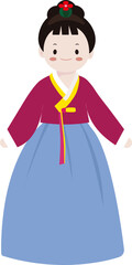 child smiling in a hanbok