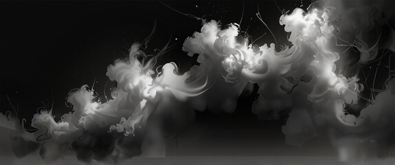 Abstract background with dark clouds, smoke