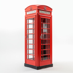 Obraz premium Vintage Red British Telephone Booth Model