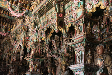 Gilded sculptures & painted statues art of the Ming and Qing Dynasties in Minor Western Heaven Mahavira Temple, Linfen, Shanxi Province, China - a famous ancient building in the game Black Myth Wukong