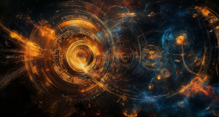 Fototapeta premium Infinity of Time: A Celestial Clockwork