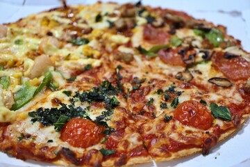 Delivery pizza (margherita) in Tokyo, Japan
