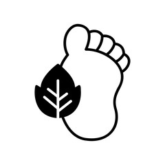 footprint with leaf