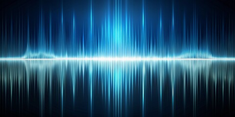 Abstract Blue Digital Sound Waves, digital art, soundwave, audio, music , abstract art