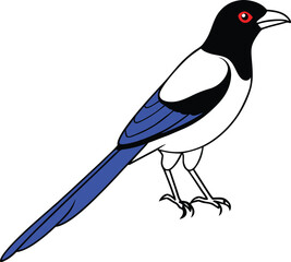 Graceful Bird Outline Design