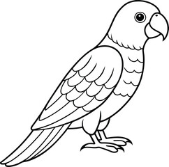 Graceful Bird Outline Design