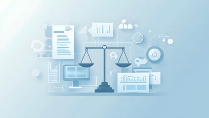 Digital Law and AI with Scales and Documents