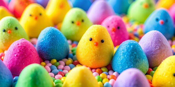 Colorful Easter Egg Chicks with Sprinkles, Easter, Candy, Spring, Chick