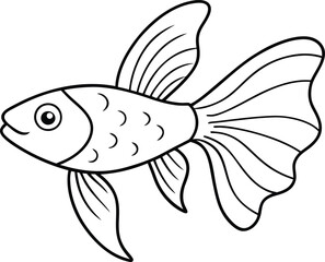 Elegant Fish Outline Design