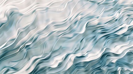 Soft, wave-like textures in gentle shades of gray and white form an abstract, soothing, and organic composition.