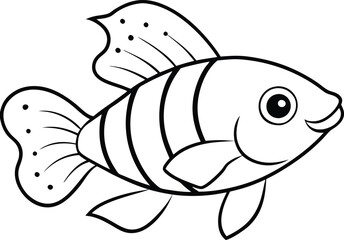 Elegant Fish Outline Design