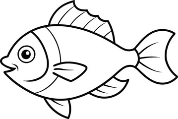 Elegant Fish Outline Design